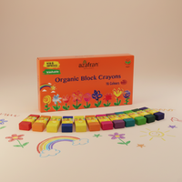 Organic Block Crayons, Standard Size, 16 Colors( New Variant)