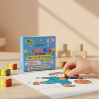 My First  Crayon - Baby Boy - 4 Jumbo Washable Block Crayons Colours for kids 12m+