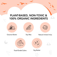 Big Egg Crayon - 3 Egg Shaped Washable Crayons