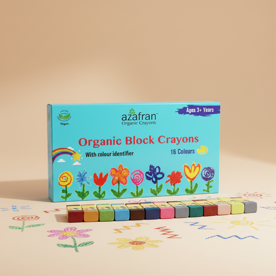 Organic Block Crayons, Standard Size, 16 Colors