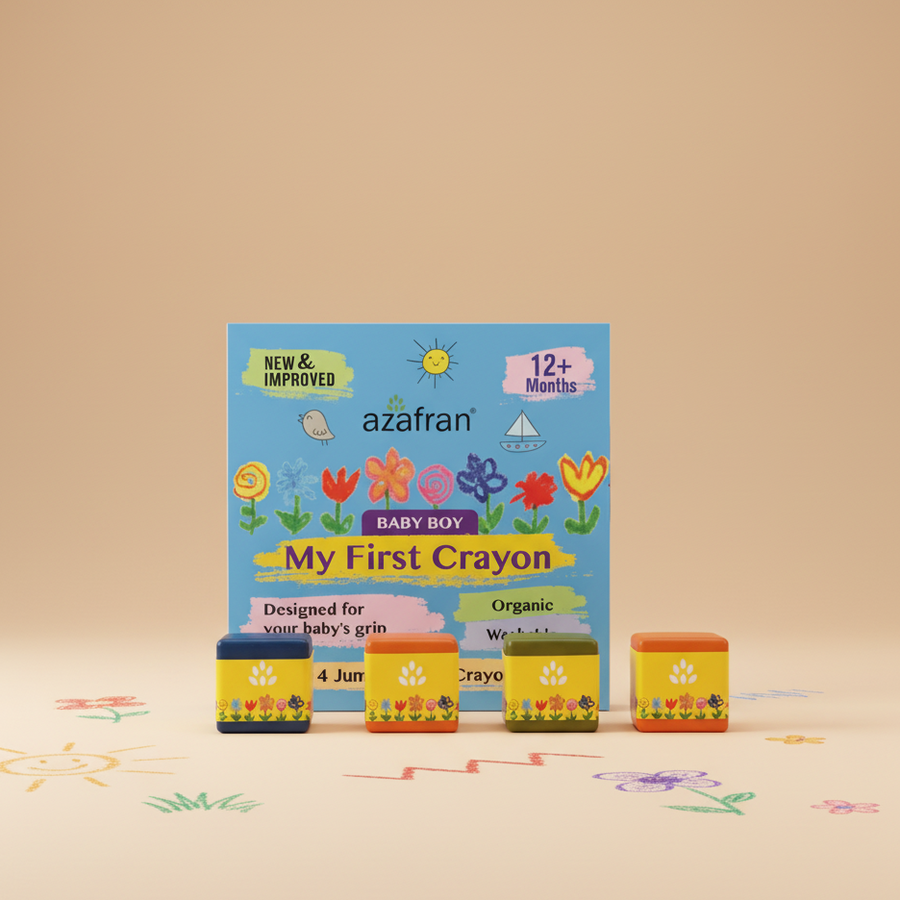 My First  Crayon - Baby Boy - 4 Jumbo Washable Block Crayons Colours for kids 12m+