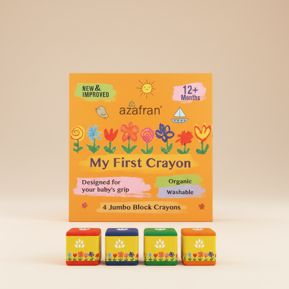My First  Crayon - 4 Jumbo Washable Block Colours for kids 12m+