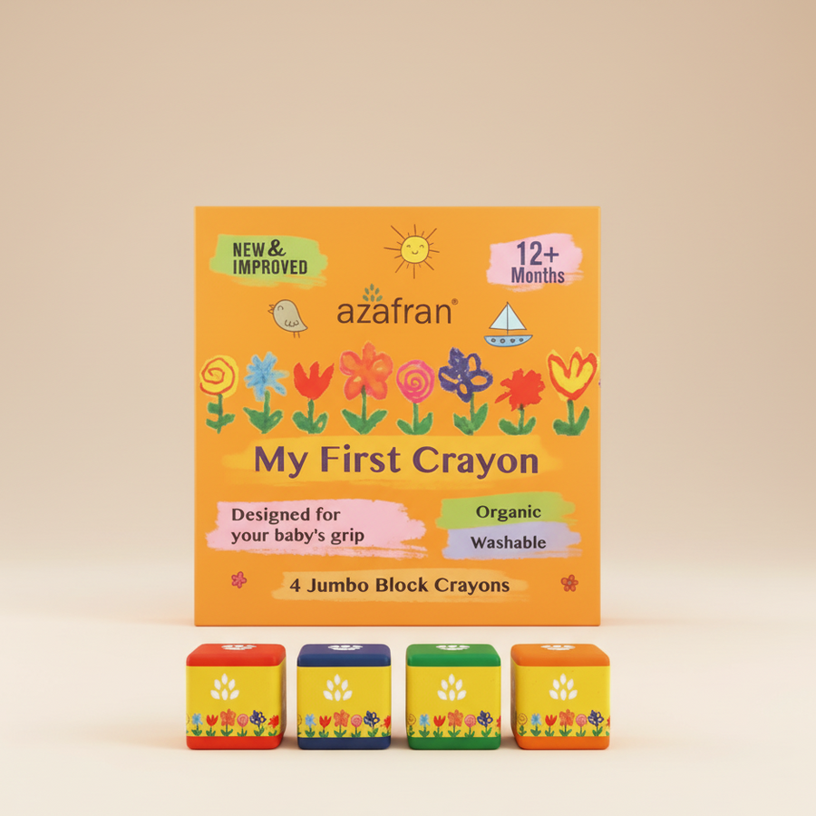 My First  Crayon - 4 Jumbo Washable Block Colours for kids 12m+