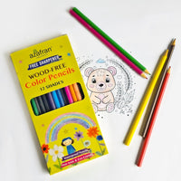 Wood-Free Color Pencils - 12 Shades - Free Sharpener