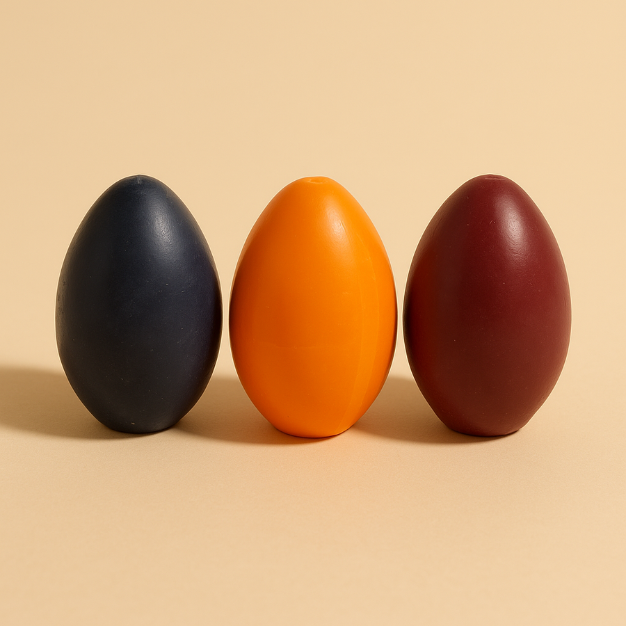 Big Egg Crayon - 3 Egg Shaped Washable Crayons